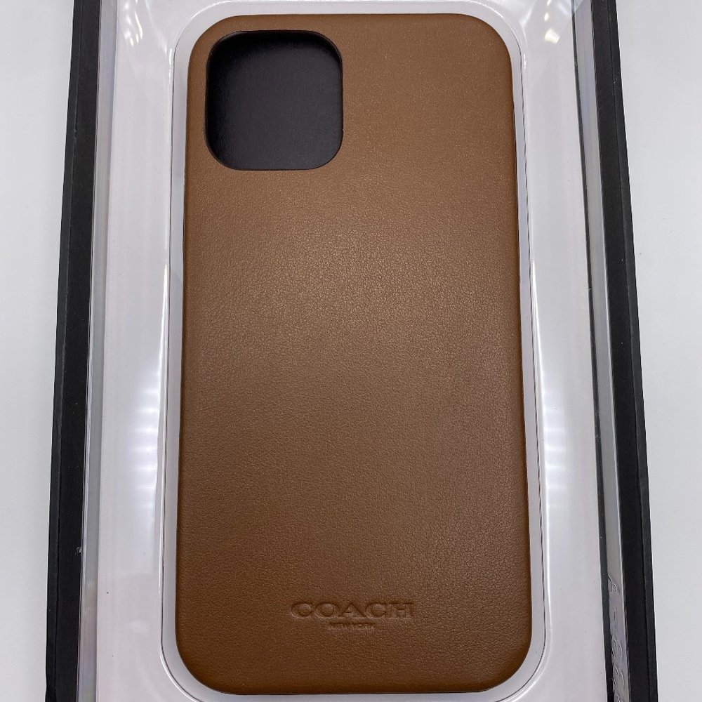 Coach Slim Leather Cover For Apple iPhone 12 Pro, Brown